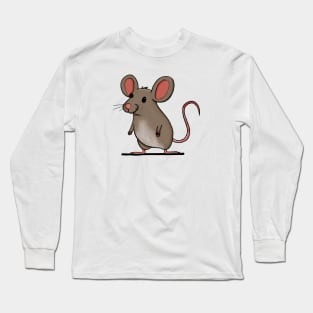 Cute Mouse Drawing Long Sleeve T-Shirt